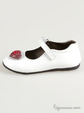Туфли Moschino для девочки, цвет белый
