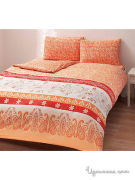 Комплект постельного белья семейный Тас, цвет оранжевый