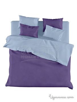 Комплект постельного белья 2-х спальный Goldtex, цвет лиловый, голубой