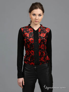Блуза ЭНСО, цвет черный, красный