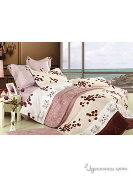 Комплект постельного белья Евро Shinning Star "Капучино", цвет молочный, розовый