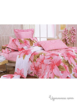 Комплект постельного белья Евро Shinning Star "Лили", цвет розовый