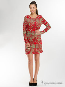 Платье Ada Gatti, цвет красный, бежевый
