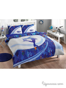 Комплект постельного белья 1,5 - спальный Тас, цвет синий