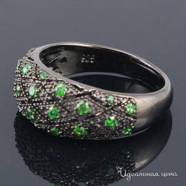Кольцо Migura, цвет серебряный, зеленый