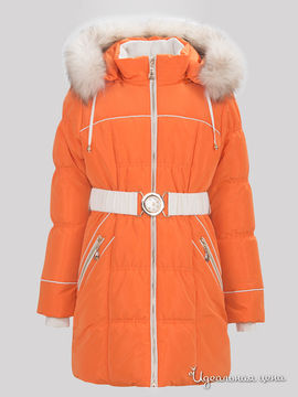 Пальто JAN STEEN для девочки, цвет оранжевый, молочный