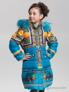 Пальто Bilemi для девочки, цвет бирюзовый