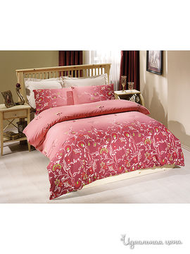 Комплект постельного белья Евро Tete-a-tete, цвет розовый