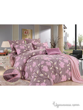 Комплект постельного белья семейный "Kazanov.a.", цвет розовый