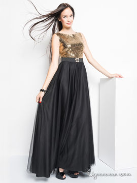 Платье IRONI, цвет золотой, черный