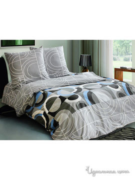 Комплект постельного белья семейный, размер наволочки 50х70 Блакiт, цвет серый