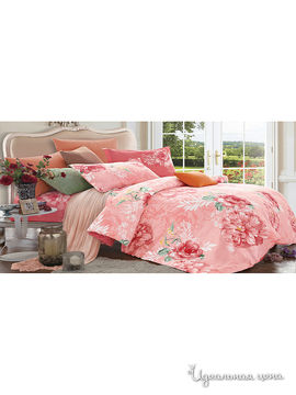 Комплект постельного белья евро Танаис, цвет розовый