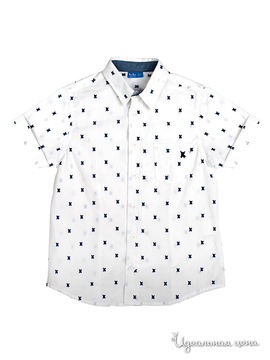 Рубашка Button blue для мальчика, цвет белый, синий