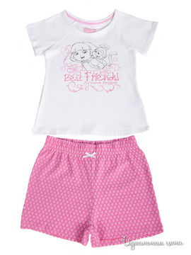 Пижама Button Blue для девочки, цвет белый, розовый