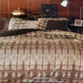 Комплект постельного белья Togas "ЛОРЕНЦО", коричневый, семейное (наволочки 50х70см)