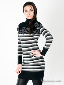 Платье Angellik женское, цвет черный / серый / белый