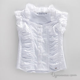 Блузка Fun&Fun girl для девочки, цвет белый, рост 98-122 см