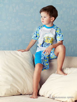Пижама Cartoon brands "ГУБКА БОБ" для мальчика, цвет голубой