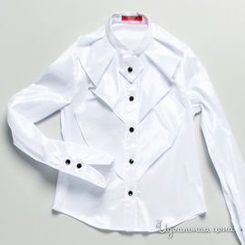 Блуза M&D school story для девочки, цвет белый