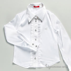 Блуза M&D school story для девочки, цвет белый, рост 122-152 см