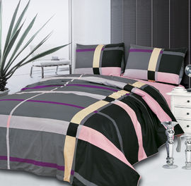 Комплект постельного белья Togas "ГРАФИКА", цвет черно-розовый, семейное