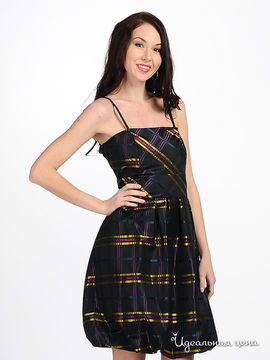 Платье Kate Cooper&Rouge женское, цвет черный / фиолетовый / желтый