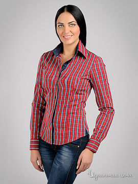 Рубашка Jess France женская, цвет красный / серый