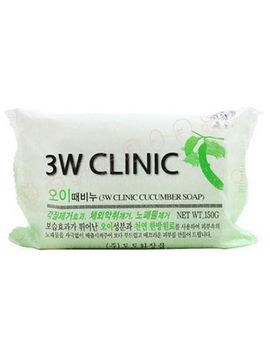 Мыло для лица и тела очищающее c экстрактом огурца, 150 г, 3W Clinic