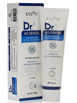 Зубная паста отбеливающая с серебряным компонентом Xyloze Dr.+AG, 120 г, HANIL CHEMICAL