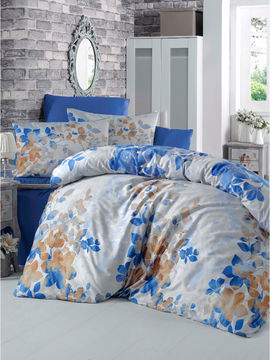 Комплект постельного белья, 1,5-спальный VICTORIA, цвет синий