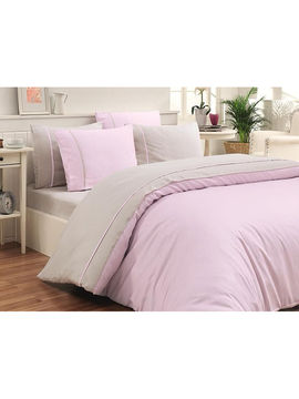 Комплект постельного белья, Евро First Choice, цвет розовый, бежевый