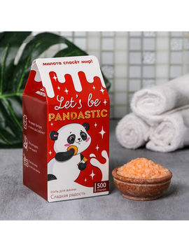 Соль для ванны в коробке молоко Let's be PANDASTIC, 500 г, Beauty Fox