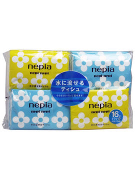 Платки носовые бумажные двухслойные (водорастворимые) nepi nepi, 10 шт в упаковке, упаковка 16 шт, NEPIA