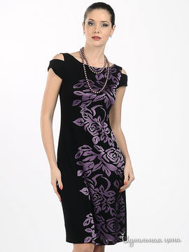 Платье Adzhedo женское, цвет черный / сиреневый