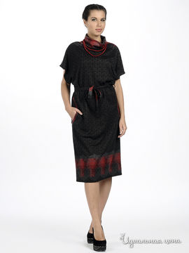 Платье Adzhedo женское, цвет черный / красный