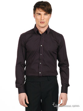 Рубашка Antony Morato мужская, цвет баклажановый / черный