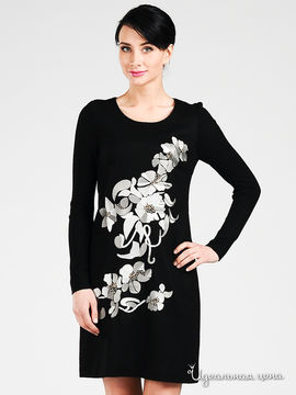 Платье Мультибренд женское, цвет черный с вышивкой