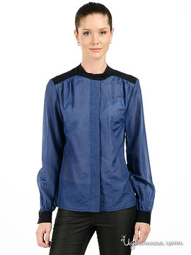 Блузка Larro женская, цвет черный / синий