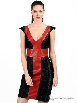 Платье Maria Rybalchenko женское, цвет черный / бордовый