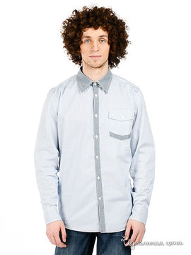 Рубашка F5jeans мужская, цвет белый / голубой