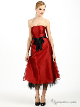 Платье JS Collection женское, цвет красный / черный