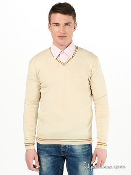 Пуловер WOOLLEN ART мужской, цвет темно-желтый