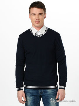 Пуловер WOOLLEN ART мужской, цвет темно-синий