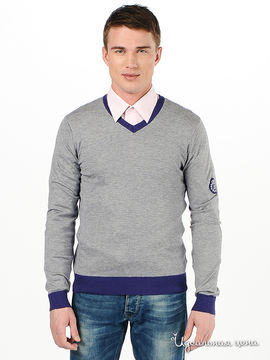 Пуловер WOOLLEN ART мужской, цвет темно-фиолетовый