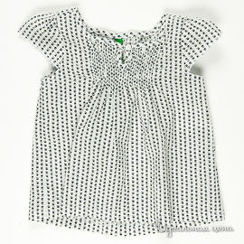Платье Benetton bambini для девочки, цвет черно-белый