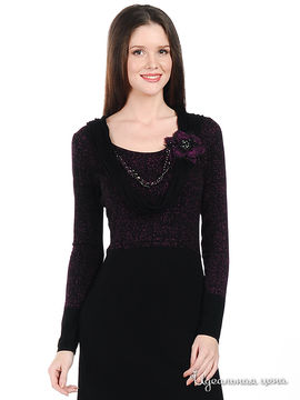 Платье Philippe Carat женское, цвет черный / лиловый