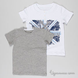 Комплект футболок KI6 для мальчика, цвет белый / серый, 2 шт.