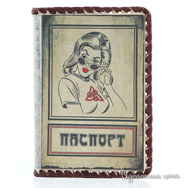 Обложка для паспорта Кажан унисекс, цвет бежевый / коричневый