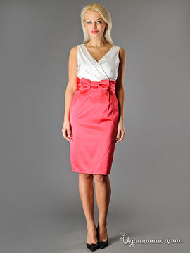 Платье Kate Cooper&Rouge женское, цвет коралловый / белый