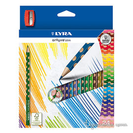 Набор карандашей цветных с эргономичным захватом Lyra, 24 цвета